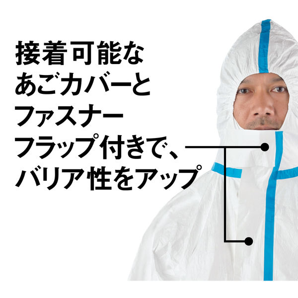 防護服】 デュポン Tyvek タイベック(R)ソフトウェア3型 XL 白 1セット