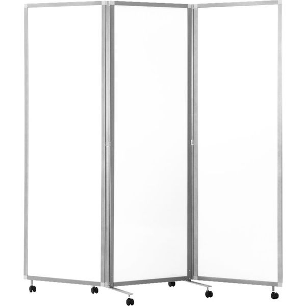 Netforce GOOLOO 三連折りたたみパーテーション メラミン キャスター付