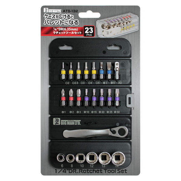 ビッグマン ラチェットツールセット 027878 1セット（直送品） - アスクル