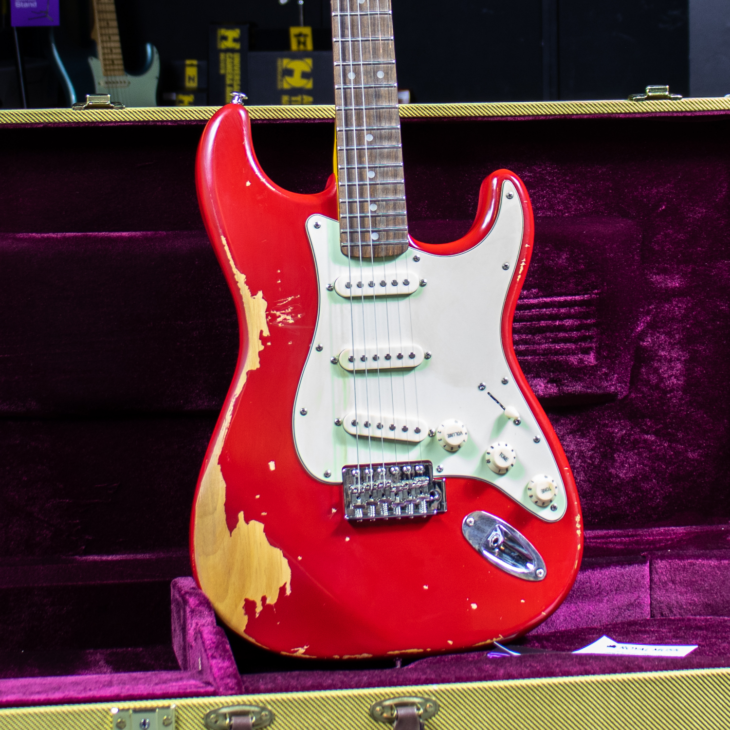 Guitarra Seizi Shinobi Relic Fiesta Red c/ Case - Guitar Shop CE