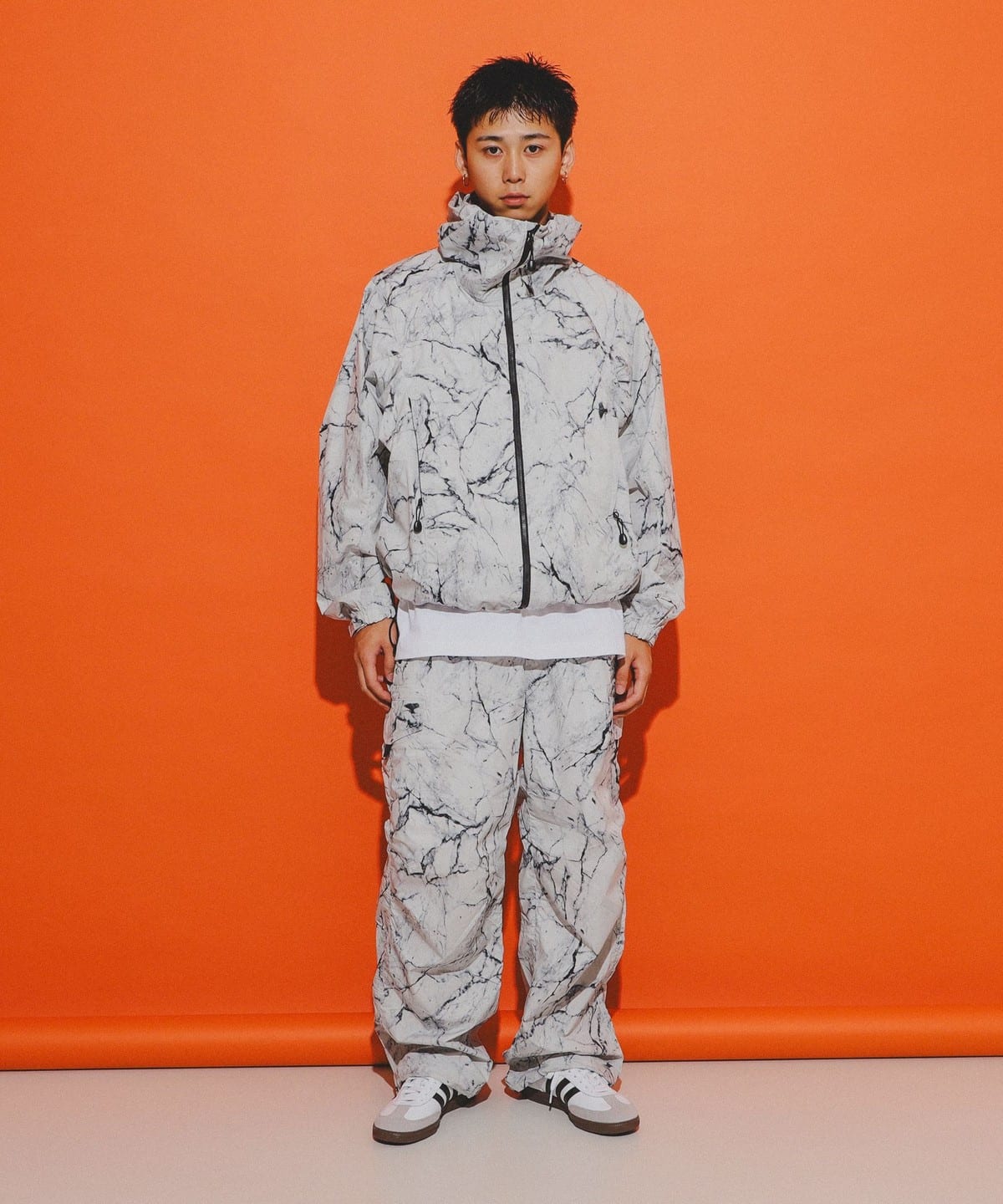 BEAMS（ビームス）撥水 総柄プリント スノー オーバーパンツ（パンツ