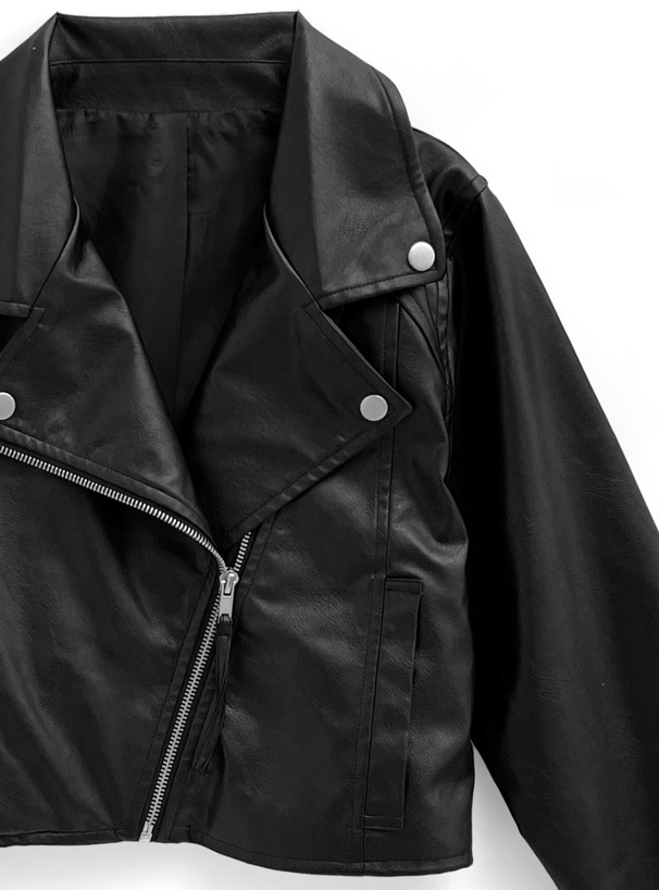 ショート丈レザーライダースジャケット[kd92] | レディース