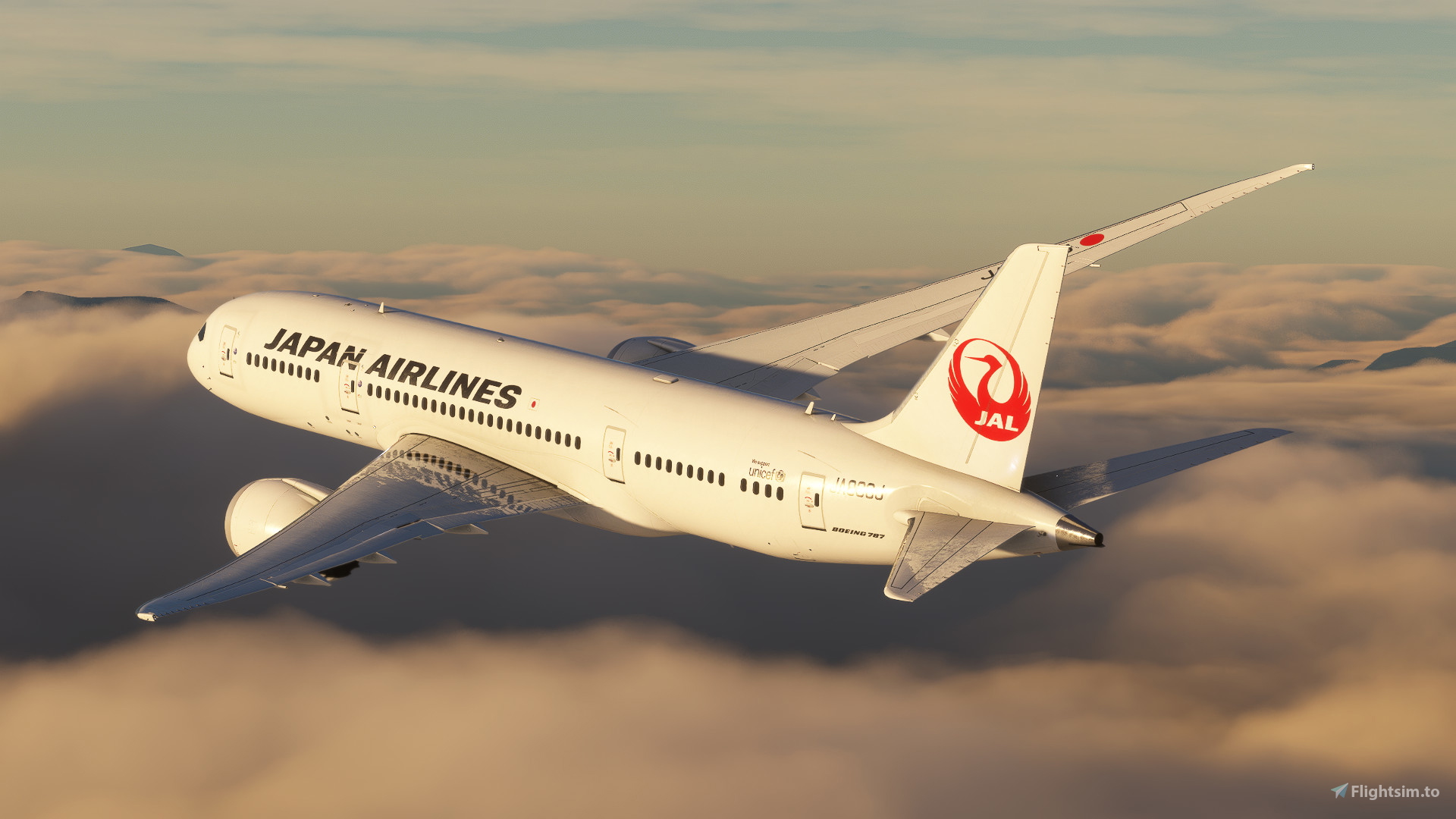 Japan Airlines [JA836J] Kuro B787-8 v2 のために Microsoft Flight