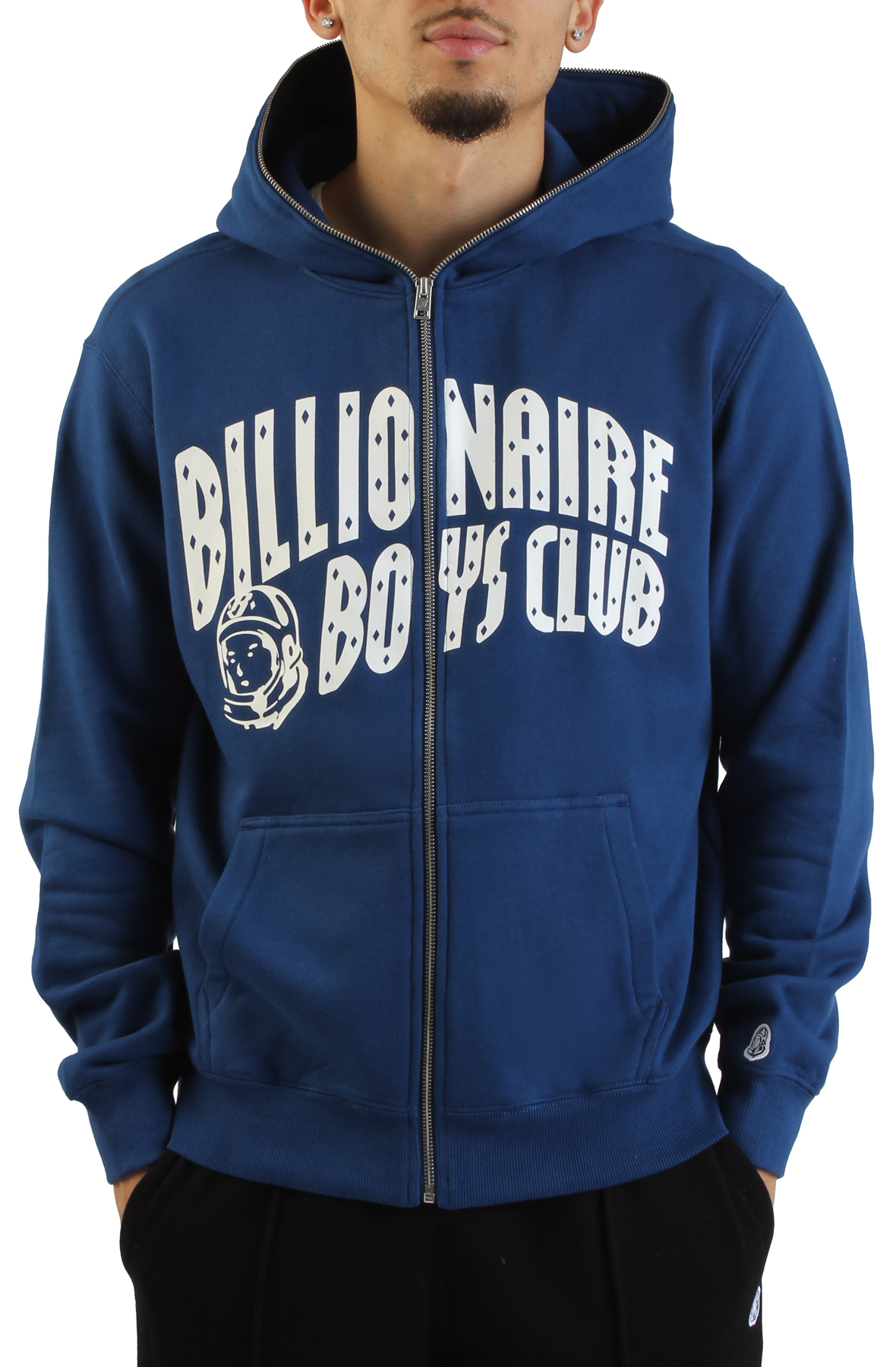 BILLIONAIRE BOYS CLUB Curve Zip Hoodie 851-6307NVY - Karmaloop