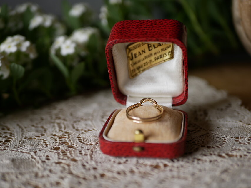 ノットデザイン K18 結び目リング 指輪 フランスヴィンテージ パリ