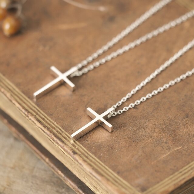 2コset) Classic 十字架 ペア ネックレス シルバー925 | iichi 日々の