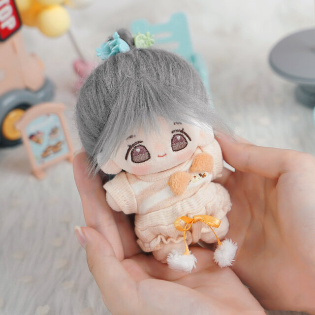 栗包 10cm 着せ替えぬいぐるみ 無属性 レイヘア ブラウンアイズ女の子