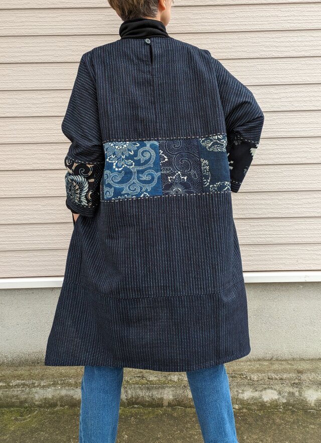 古布リメイク (K様専用) 久留米絣絣のチュニックワンピース 久留米絣