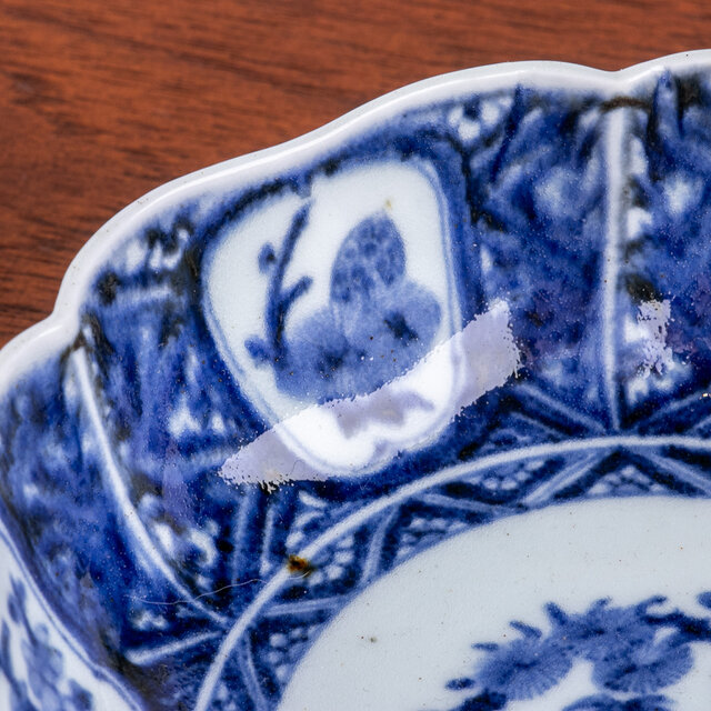 古伊万里 染付 花唐草芙蓉文 なます皿 江戸中期 E932 | iichi 日々の