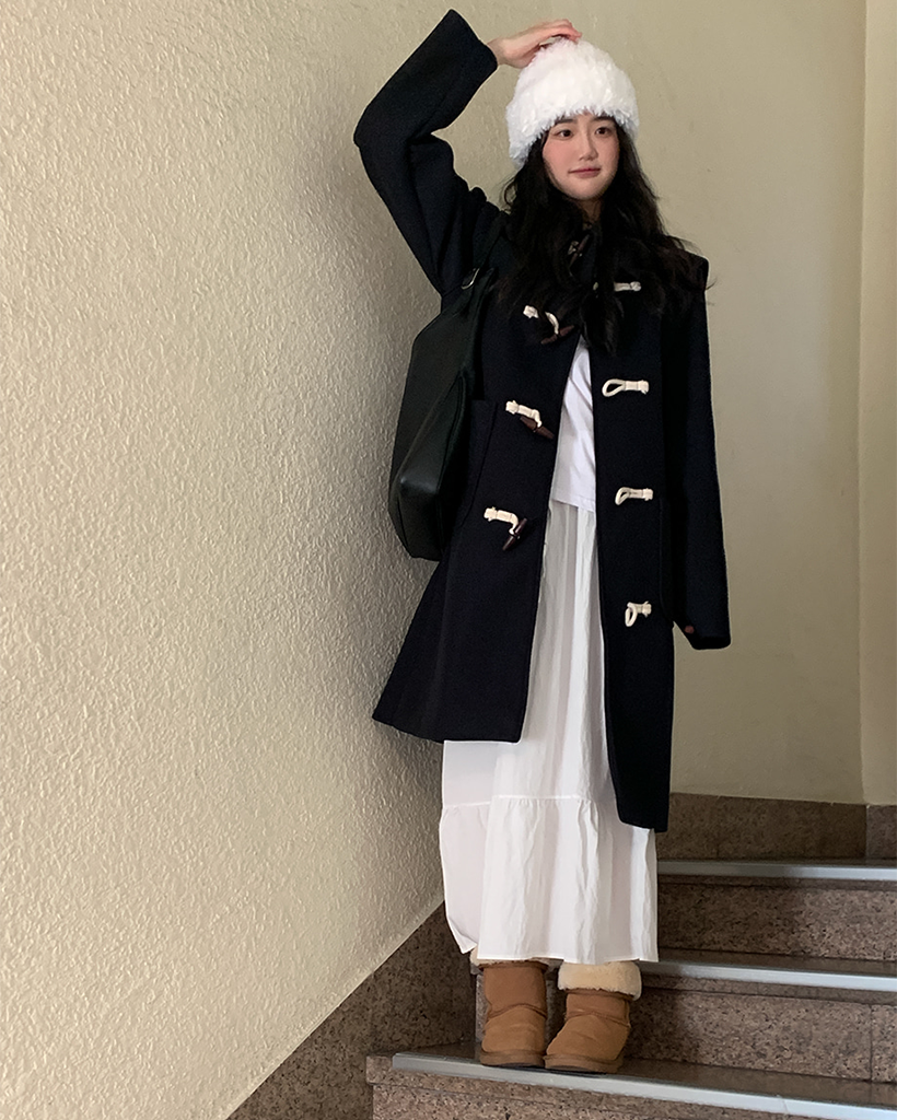 キルティングダッフルロングコート | ファッション通販サイト NUGU