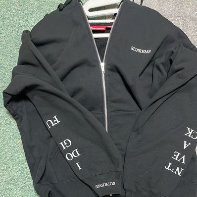 Supreme IDGAF Zip Up Hooded Sweatshirt 