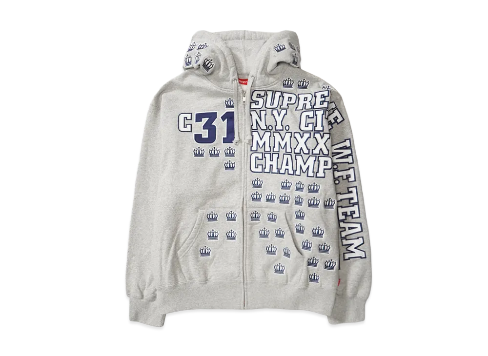 Supreme League Champs Zip Up Hooded Sweatshirt 