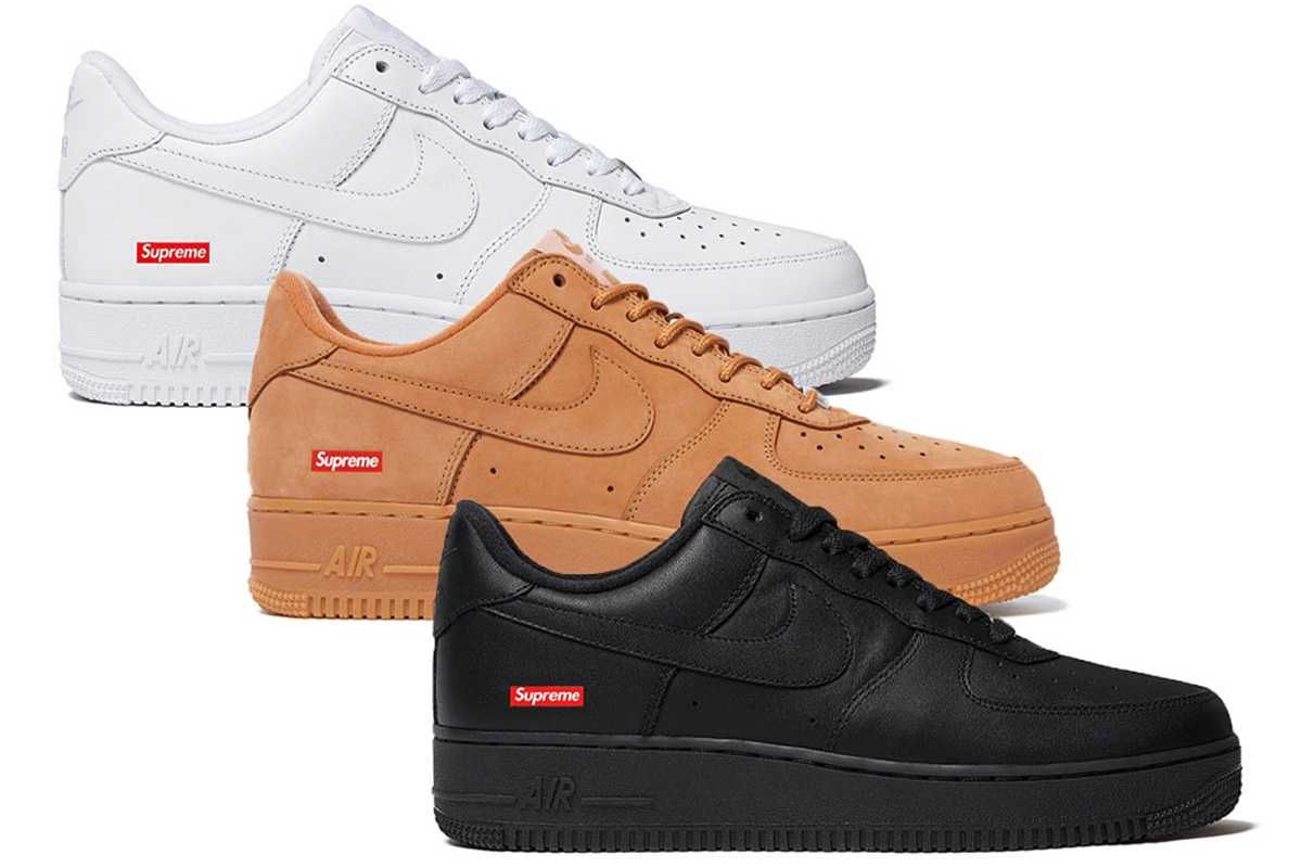 定番ボックスロゴ「Supreme」のAir Force 1をカラー別にご紹介