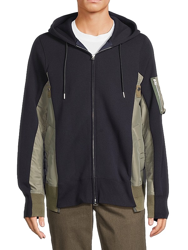 Sacai Sponge Sweat Cotton-Blend Hoodie | Saks Fifth Avenue