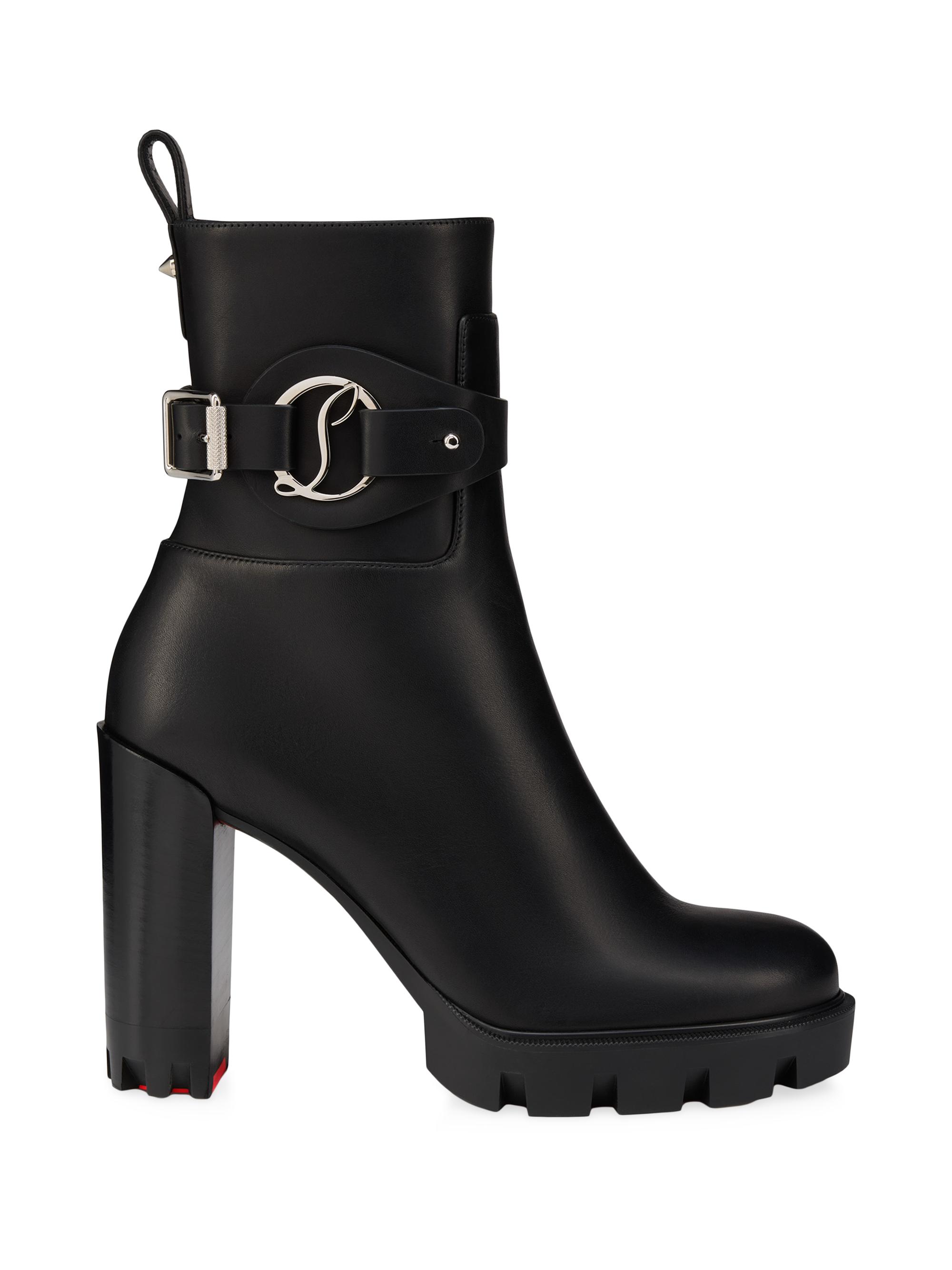 Christian Louboutin Booty Lock 70MM Leather Boots | Saks Fifth Avenue