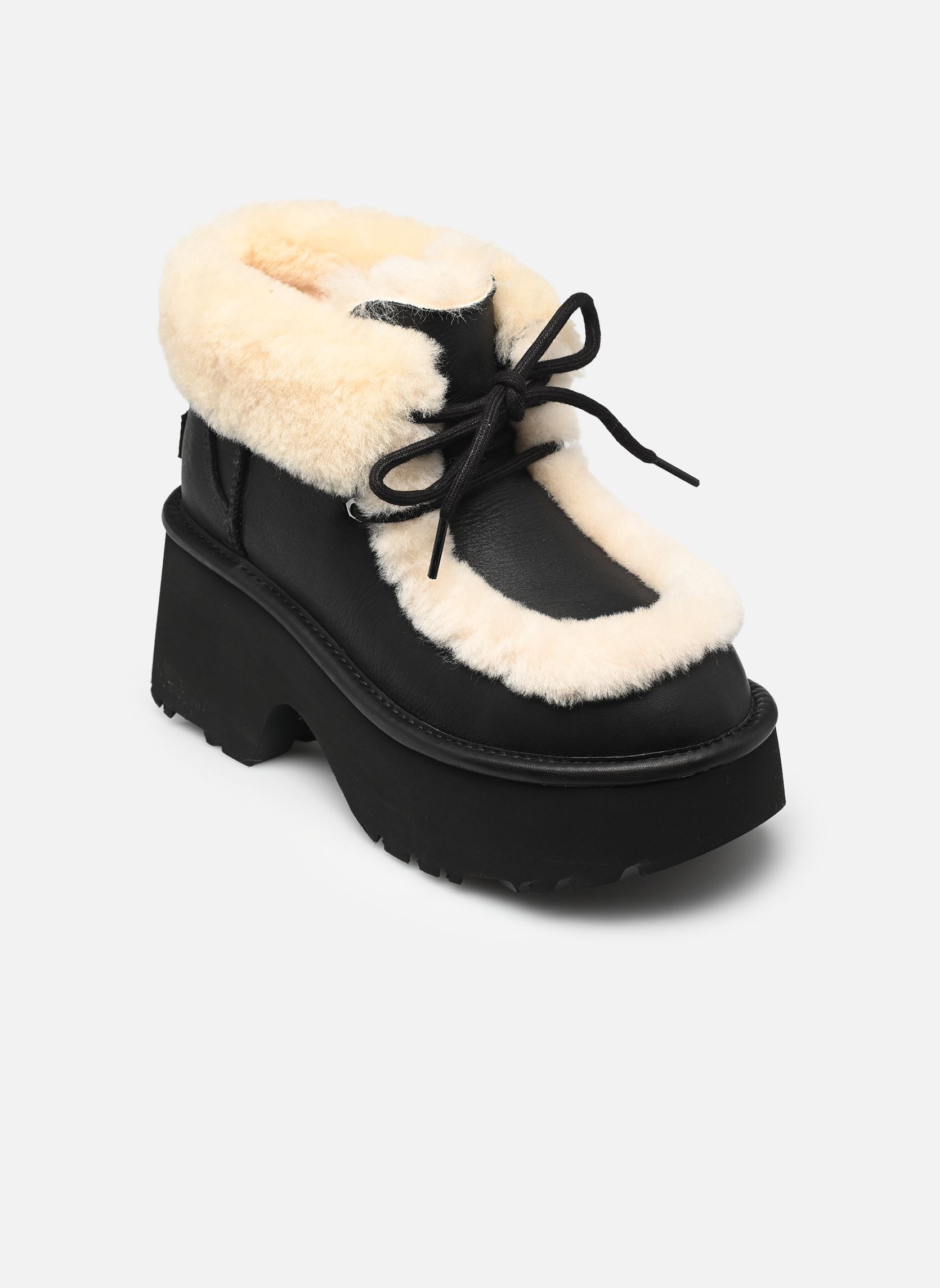 UGG Stivaletti con lacci W Esmee Leather Lace up donna nero online