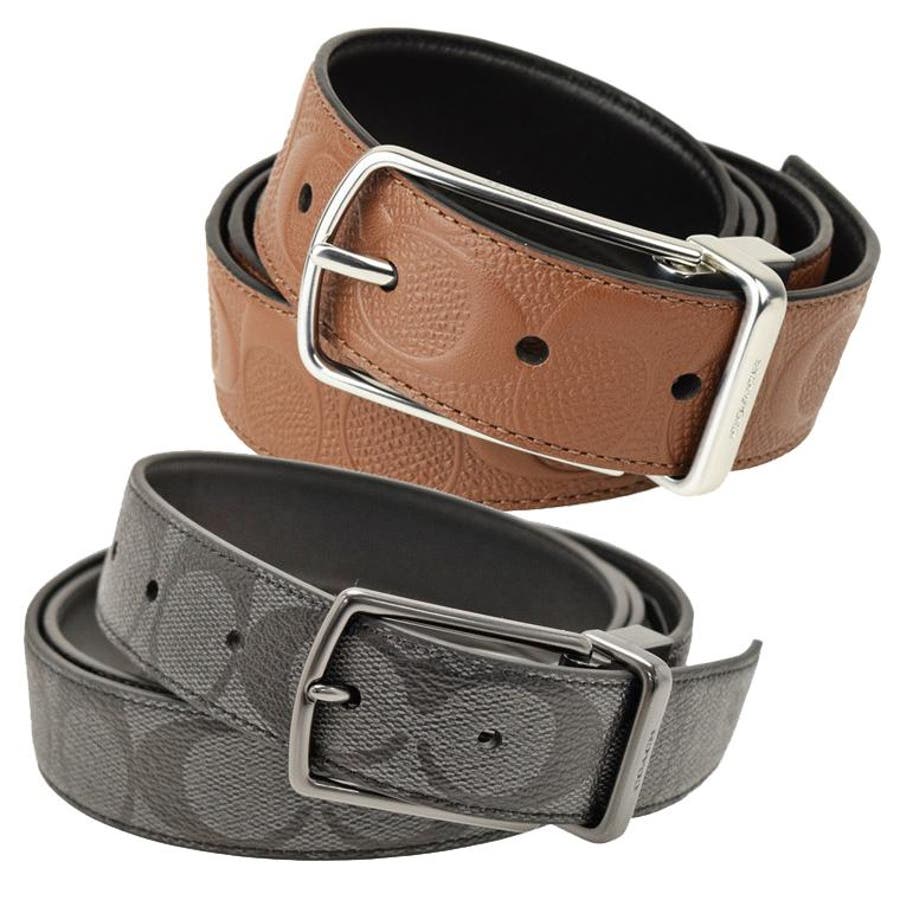 COACH コーチ ベルト メンズ シグネチャー リバーシブル[品番