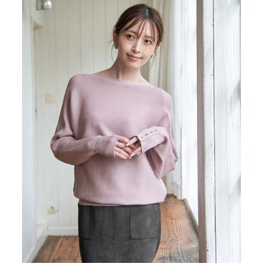 CAPRICIEUX LE'MAGE】FOXカシミアドルマンニット[品番：PALW0006976