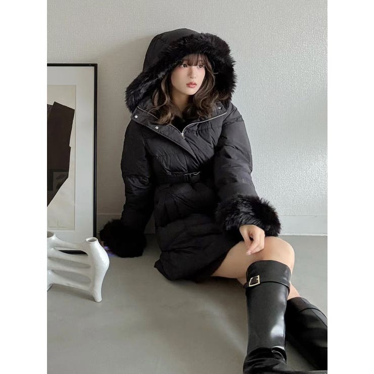 フェイクファー付きアライドロングダウン[品番：MKSW0067007