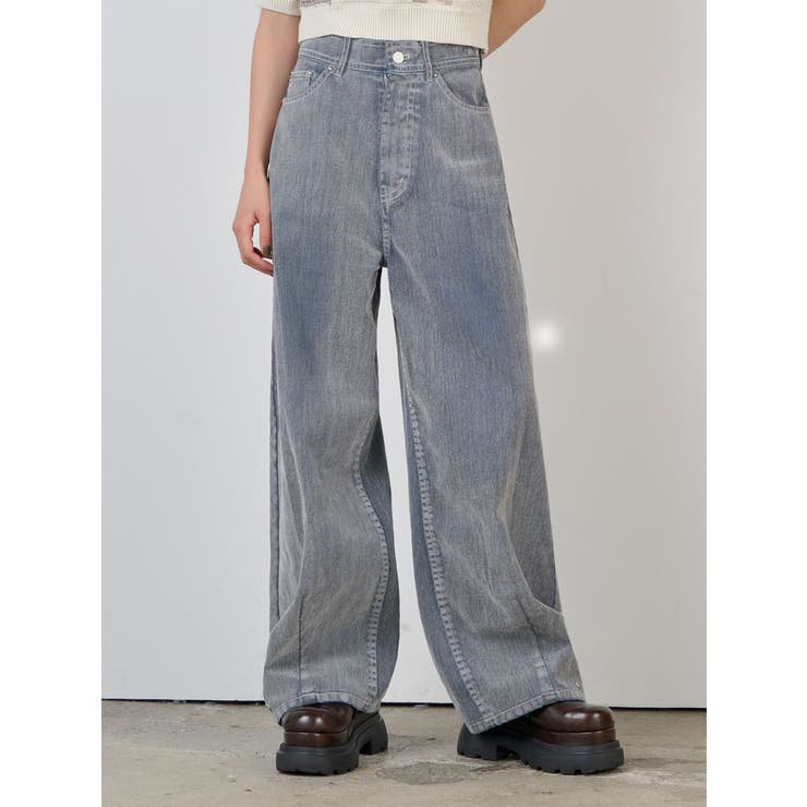 フロッキーバレルレッグデニム【セット販売対象】[品番：MKSW0065721