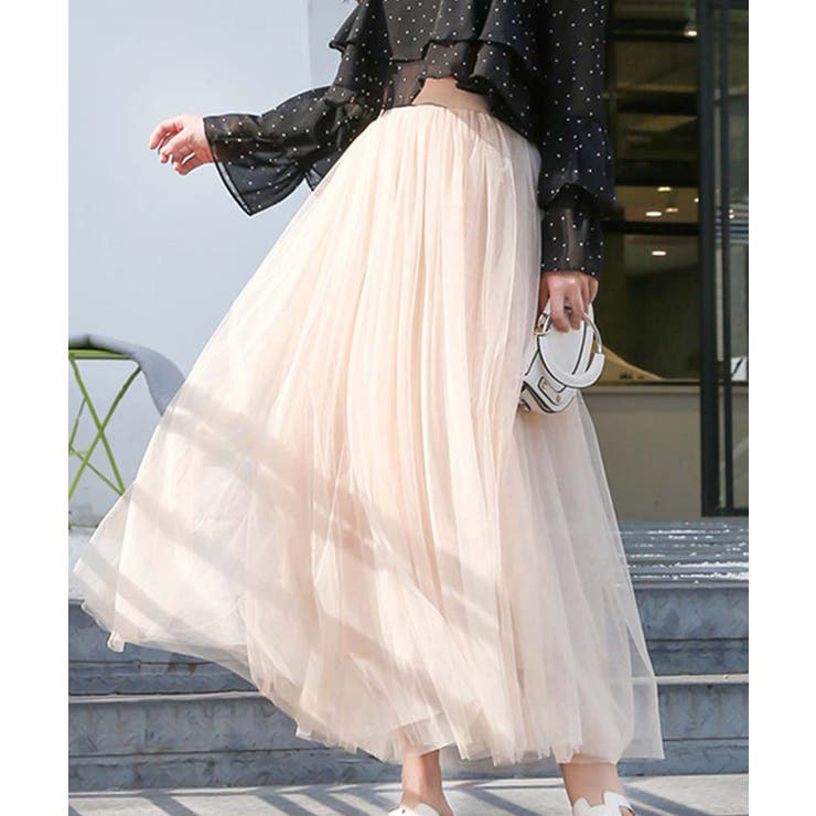 チュールスカート ロング[品番：AGCW0000375]｜SUNSHINE CLOSET