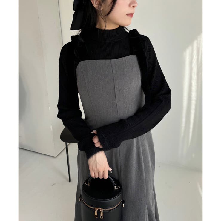 one after another】ベロアリボンキャミワンピ/SM展開[品番