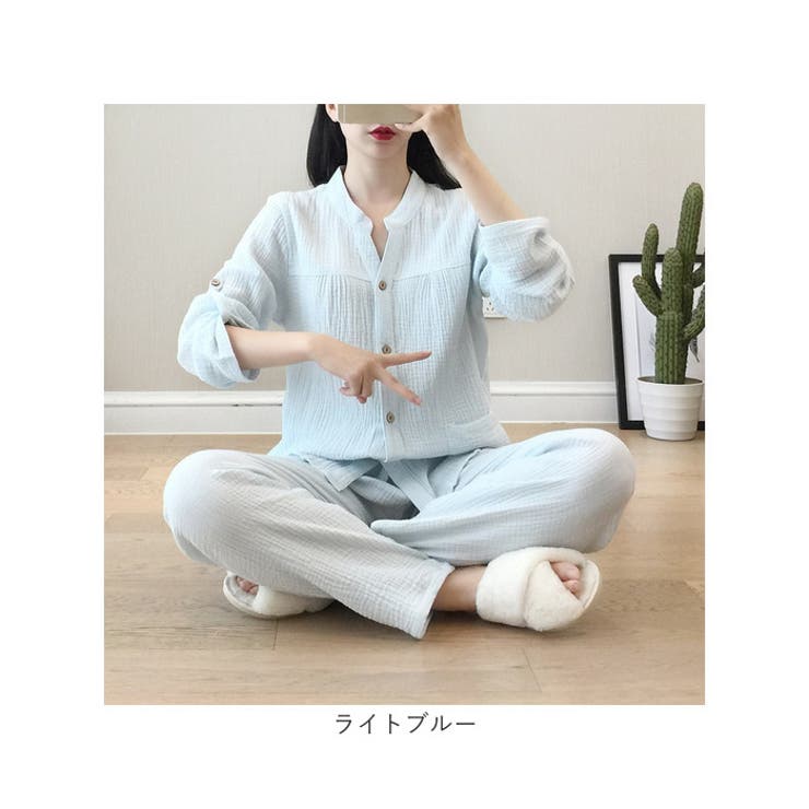 ガーゼルームウェア パジャマ 綿100％[品番：BCYW0032162]｜BACKYARD