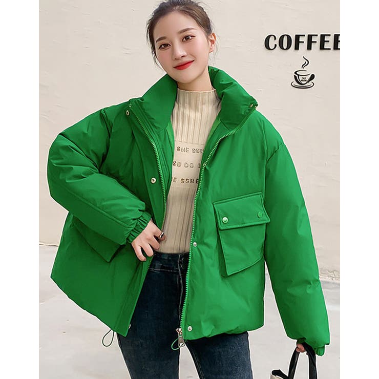 SHOPLIST限定】スタンドネック中綿カラージャケット 2サイズ アウター