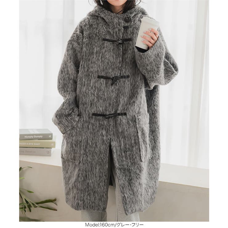 シャギーロングダッフルコート［K1346］[品番：KO000014924]｜KOBE