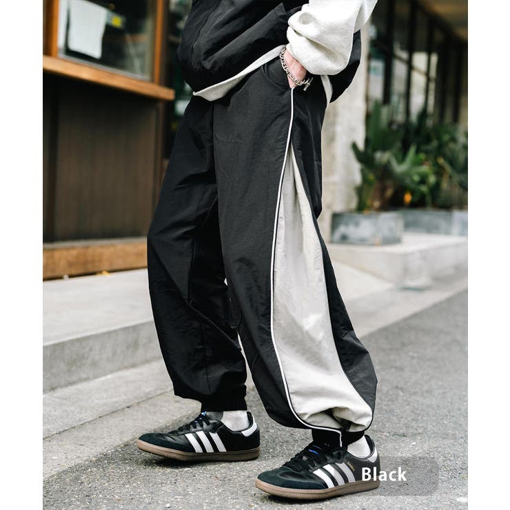ナイロン トラックパンツ サイドジップ[品番：OE000008630]｜Rocky