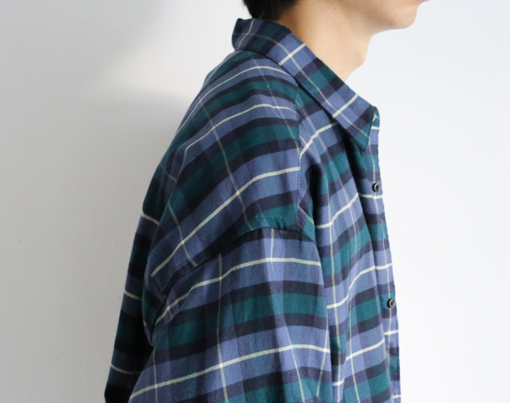 Graphpaper Check Flannel Oversized Regular Collar Shirt – Chum!