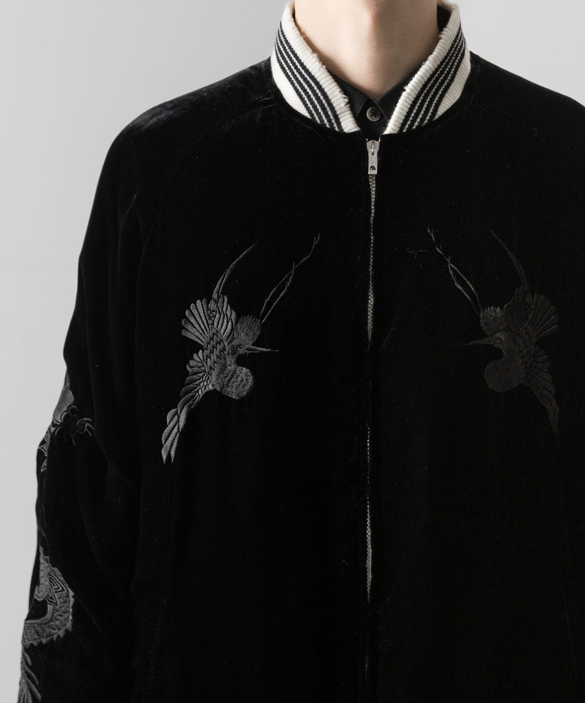 KEITAMARUYAMA × ssstein | VINTAGE SATIN / VELVET REVERSIBLE ZIP