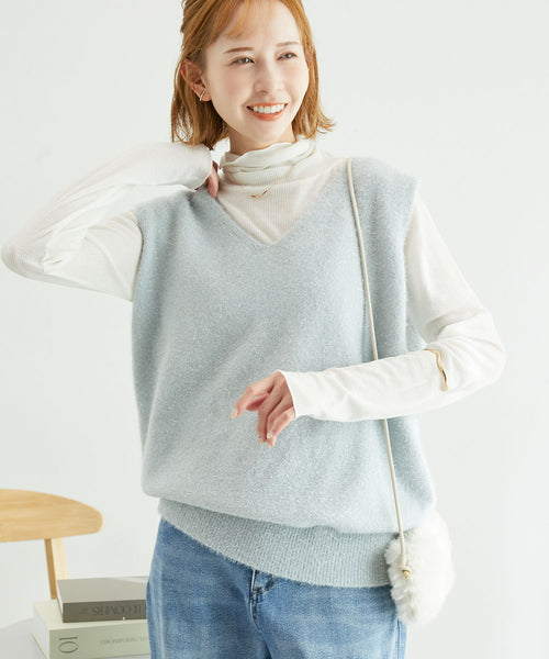 ROPÉ PICNIC(ロペピクニック) / ガラスヤーンニットベスト (トップス