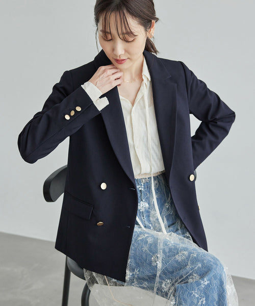 ROPÉ PICNIC(ロペピクニック) / ウールライクサージ金ボタンジャケット