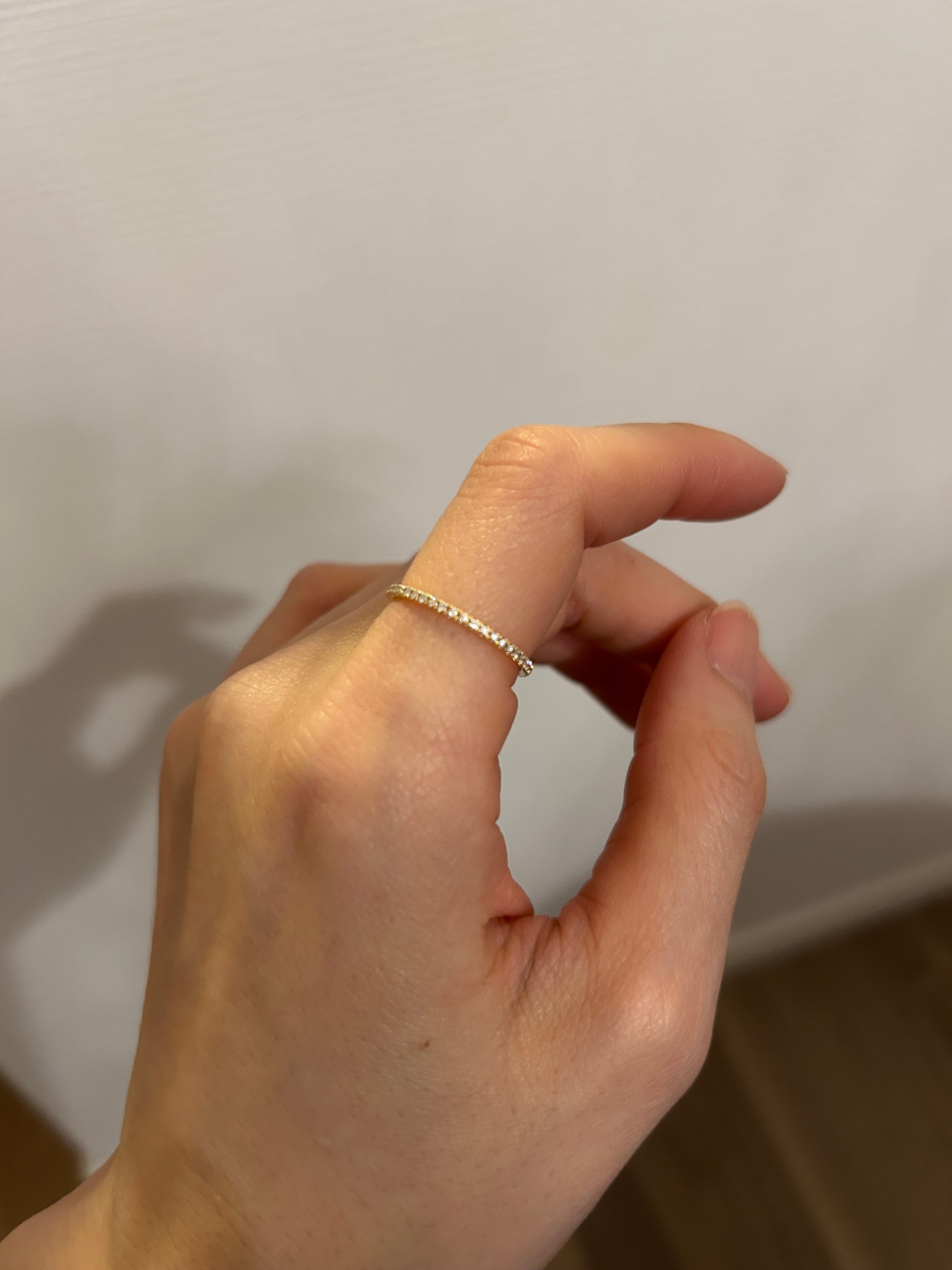 K18/Pt「テネル フルエタニティ」リング ー イエローゴールド