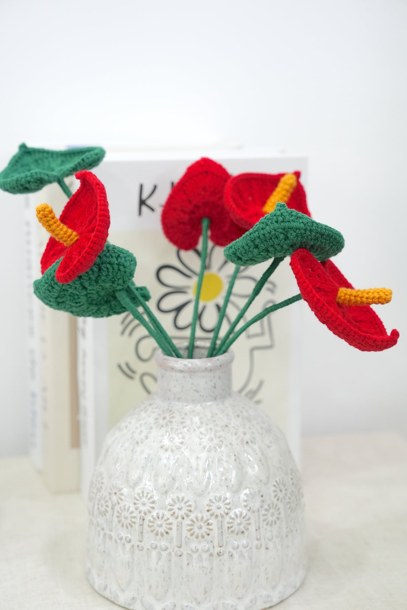 Crochet Anthurium Andraeanum Flower Pattern Free (PDF + Beginner Tutor