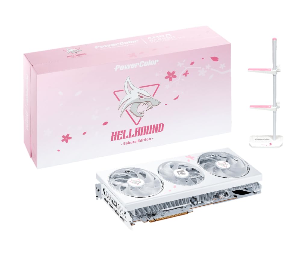 PowerColor Hellhound Sakura AMD Radeon RX 7800 XT 16GB GDDR6