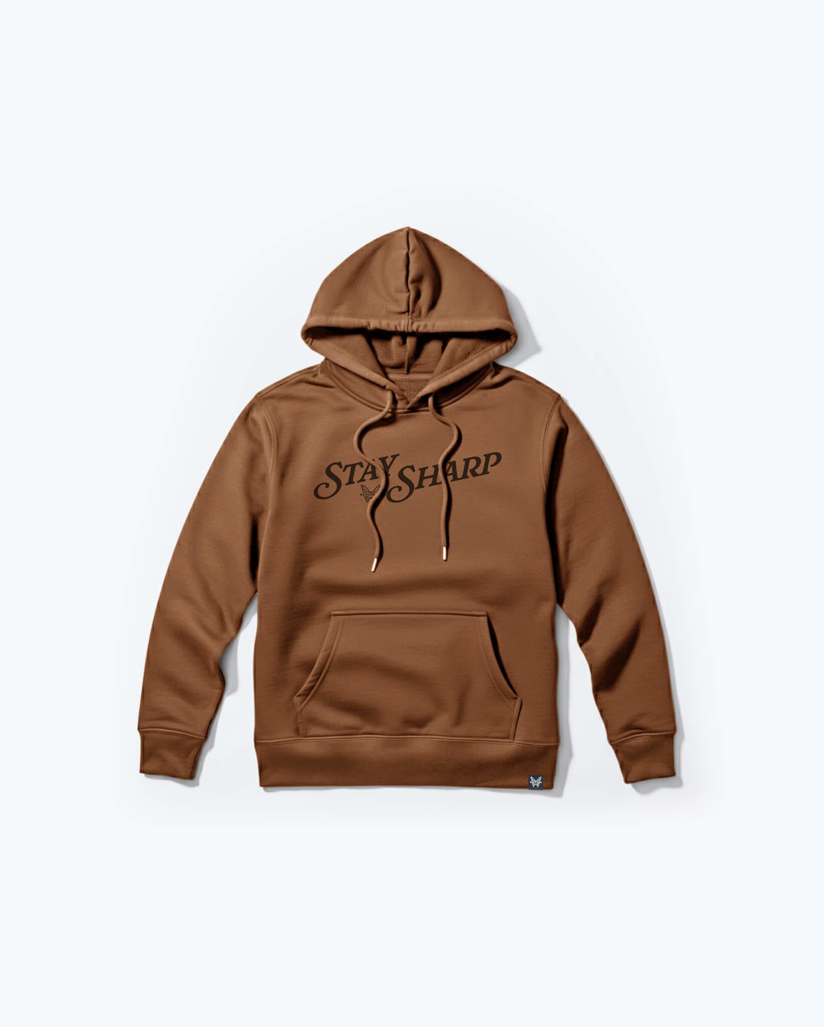 Stay Sharp Hoodie – Saddle Brown Graphic Hoodie | Benchmade