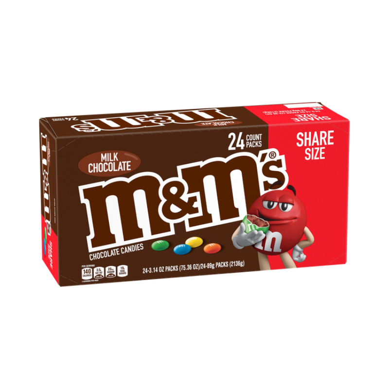 M&M's, Milk Chocolate Candy, Sharing Size, 3.14 oz