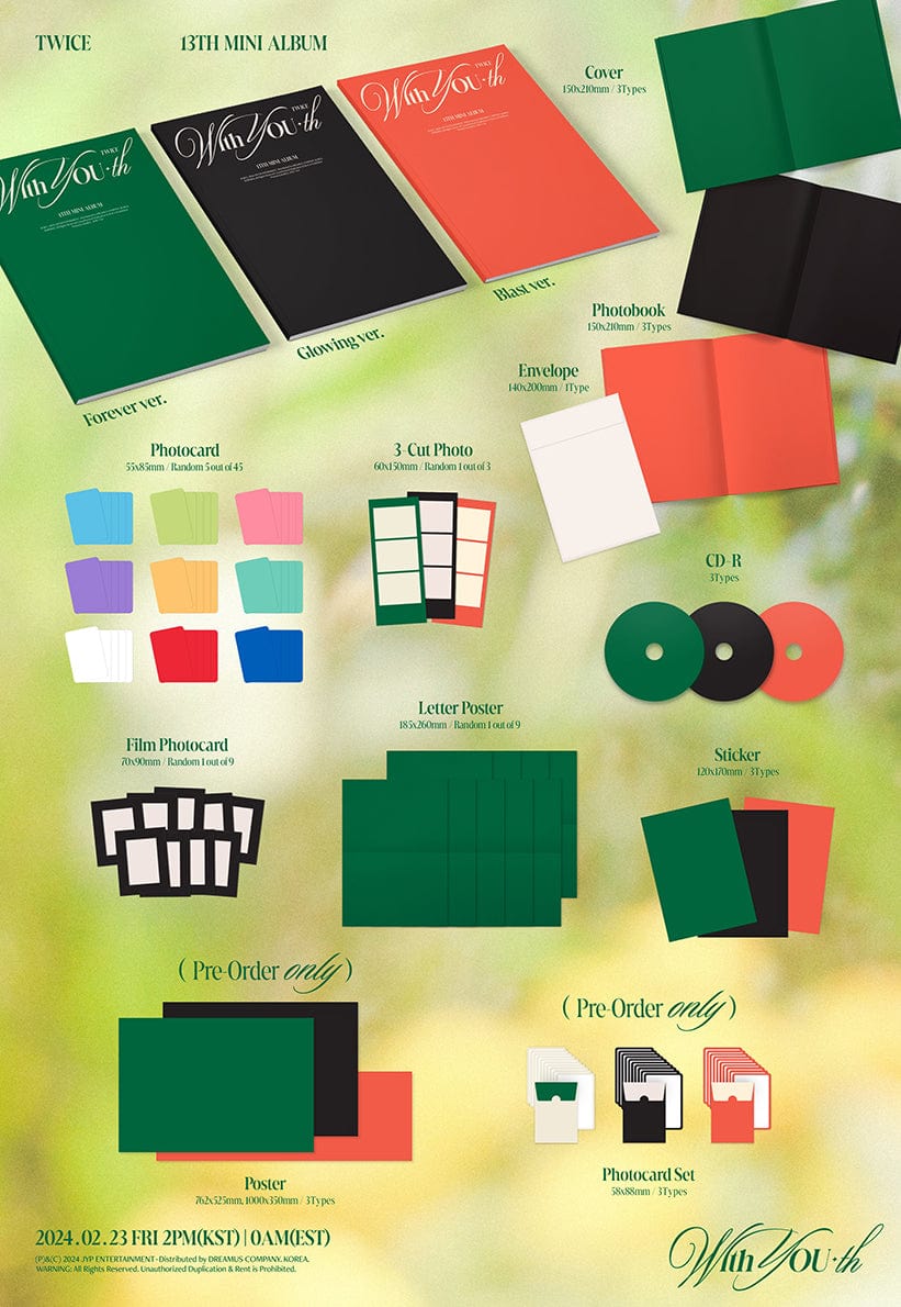 Withmuu 特典) TWICE - 13th ミニアルバム [With YOU-th]