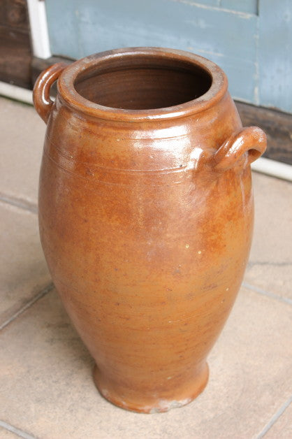 ずっしりとした大きな壺（ポット） フランスアンティーク陶器雑貨