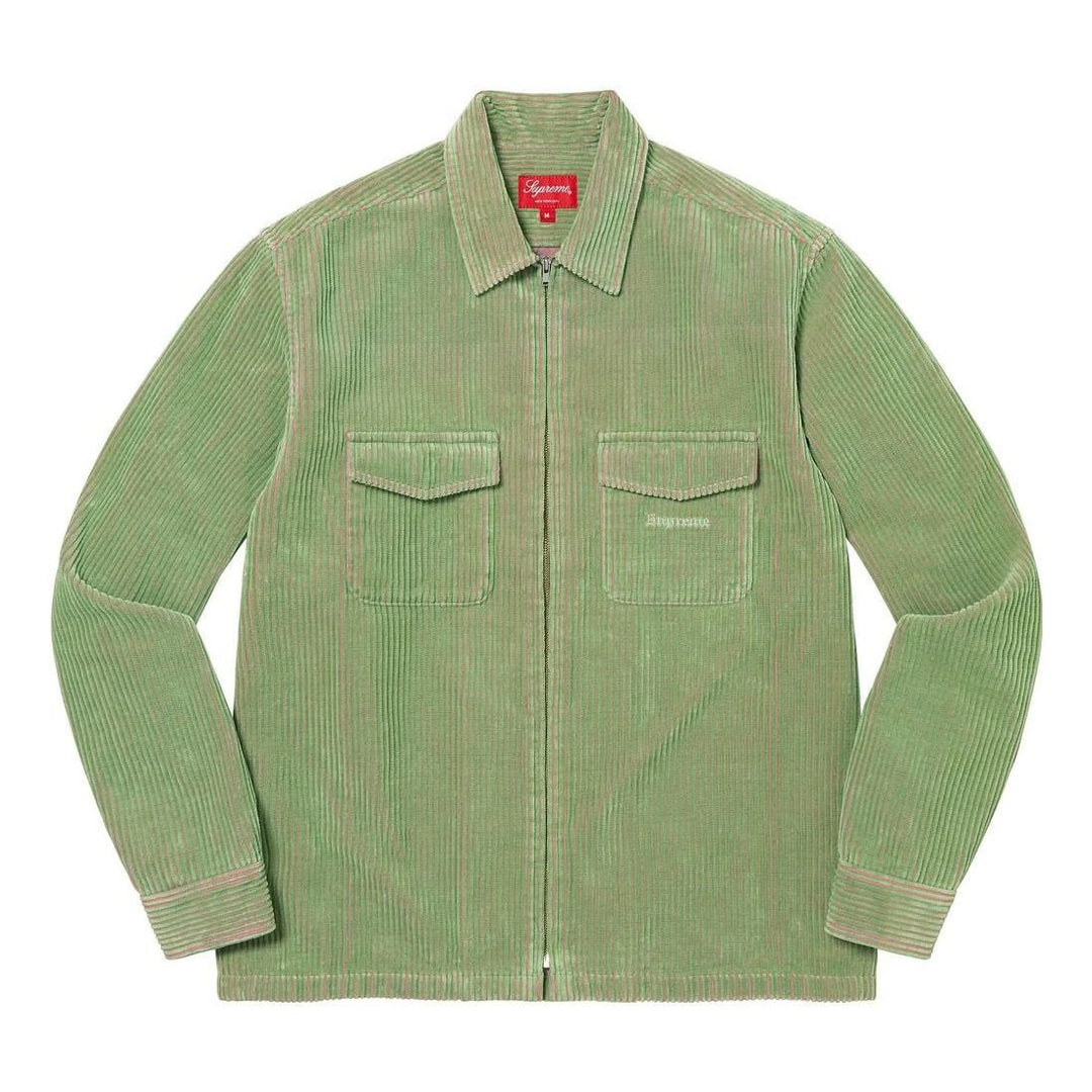 Supreme 2-Tone Corduroy Zip Up Shirt 'Green' SUP-SS23-068