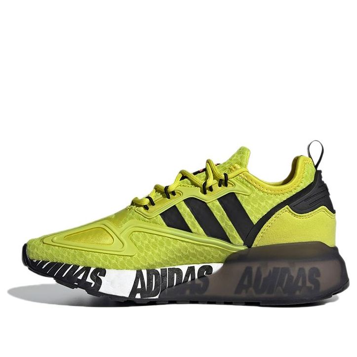 GS) adidas ZX 2K Boost J 'Bold Logo Graphic - Acid Yellow' FY2638