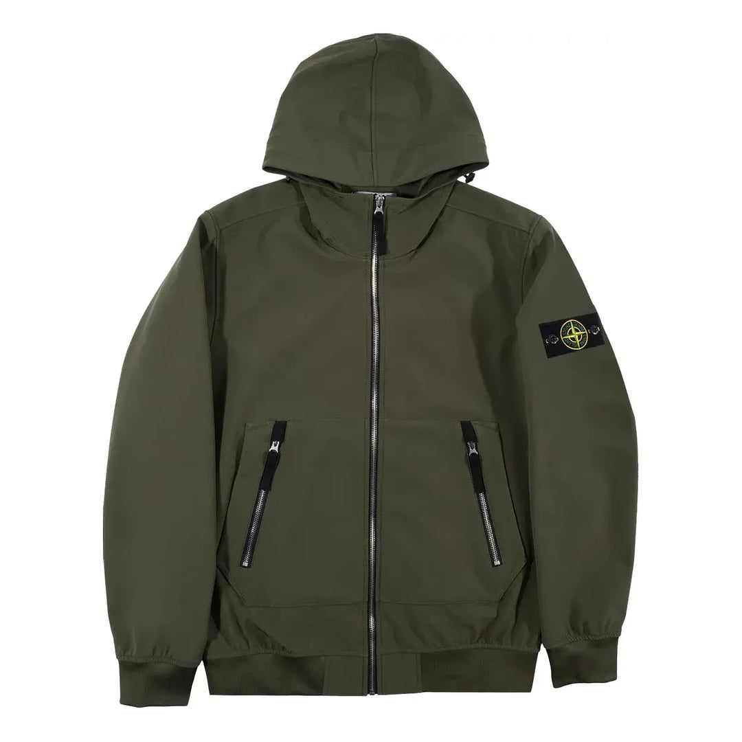 STONE ISLAND Soft Shell-R Hooded Jacket 'Olive Green' 741540727-V0058