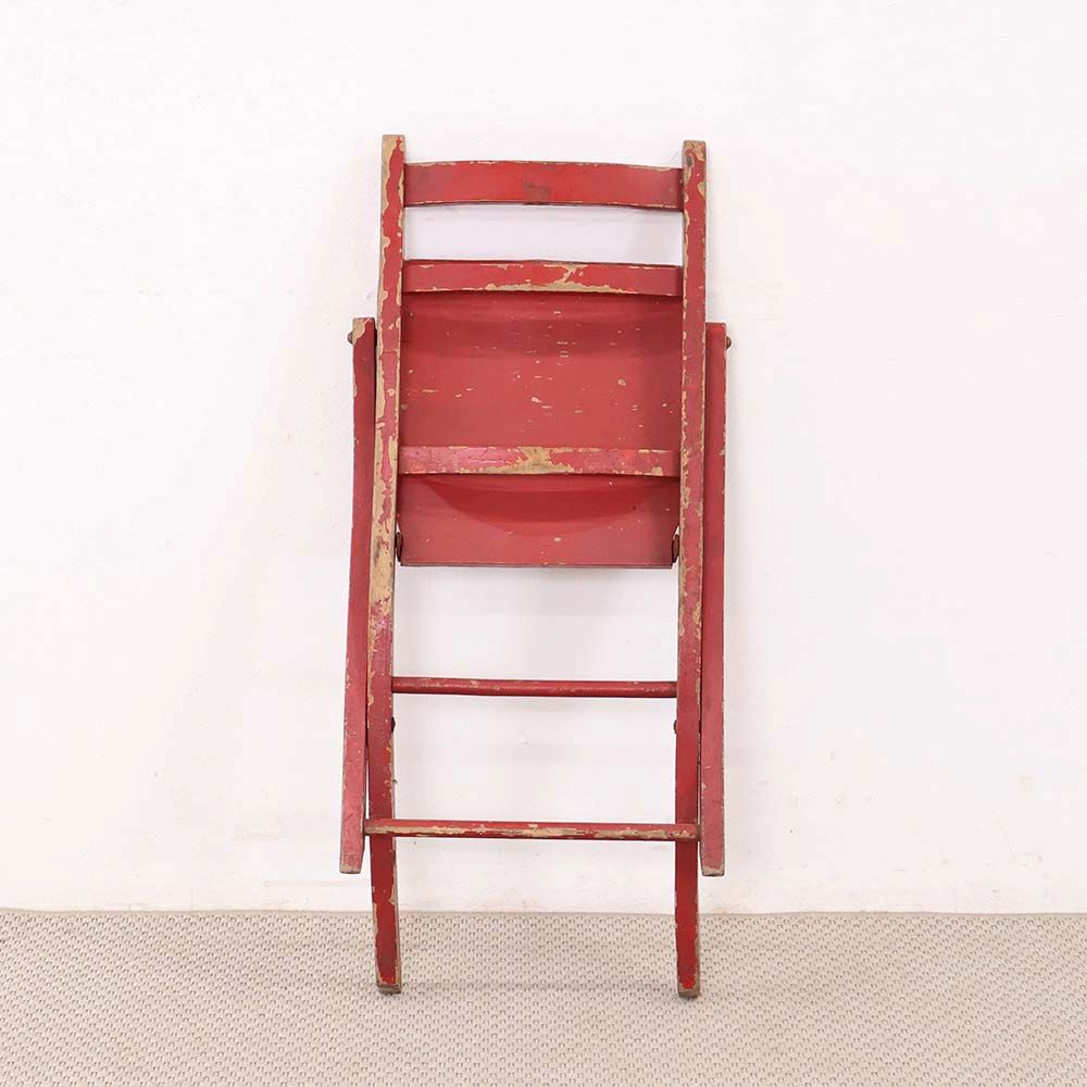 可愛い赤色♪ 折り畳みチェア VC113-019 – アンティーク家具と雑貨の店