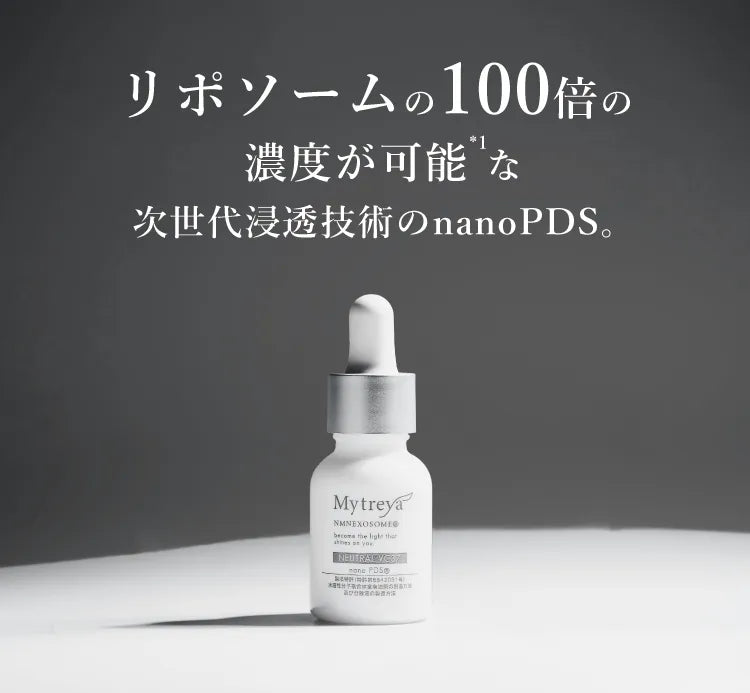世界初nanoPDS化濃度37％ビタミンC美容液 NMN/エクソソーム配合