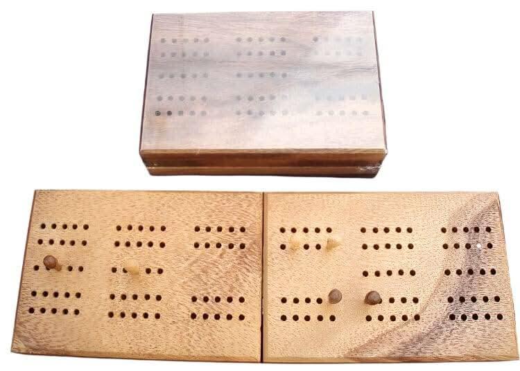 Folding Cribbage Board – Custom Engraved Wooden Travel Cribbage