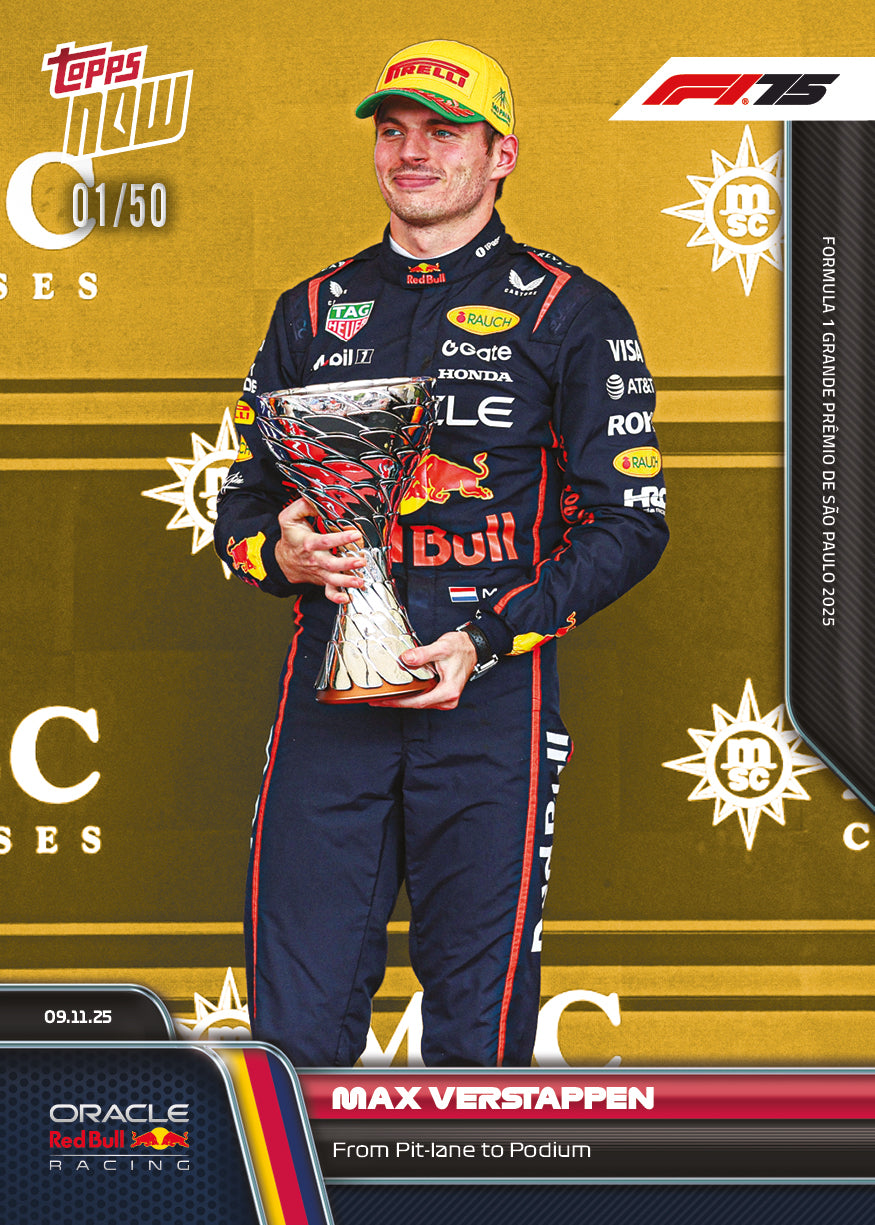 Max Verstappen - 2025 Formula 1® Topps NOW® - Card 77 - PR: 2414