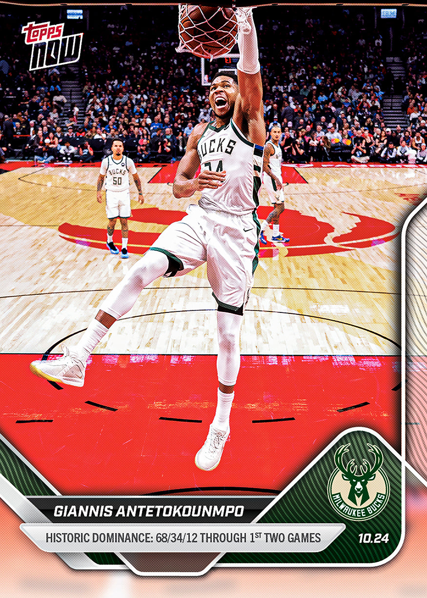 Giannis Antetokounmpo - 2025-26 NBA Topps NOW® - Card 23 - PR: 1110