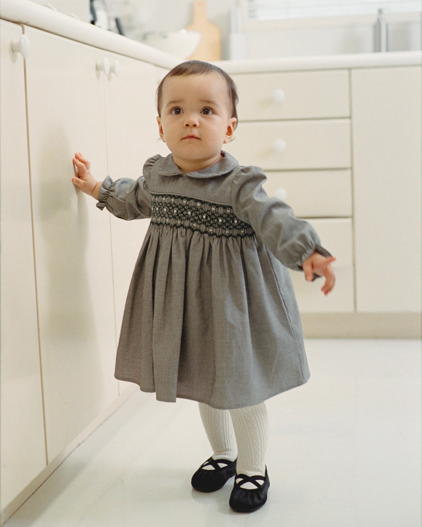 Smocking Dress (Houndstooth) | House on the Hill